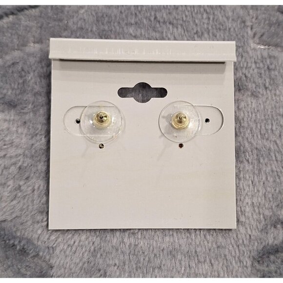 Kendra Scott Ellie Gold Stud Earrings in Magenta/Excellent Used Condition - Picture 4 of 4